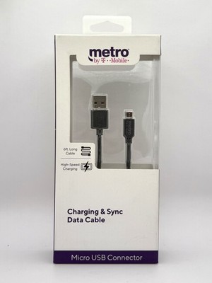 Metro by T-Mobile Charging & Sync Data Cable / High Speed Charging / 6ft. Cable