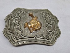 Bucking Bronc Horse Head Down Western Rodeo Cowboys Belt Buckle
