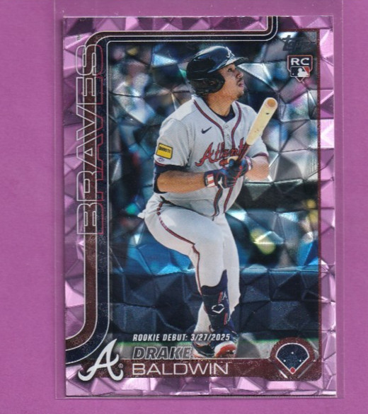 2025 Topps Update Series - Rookie Debut Drake Baldwin #US113 Pink Diamante Foil