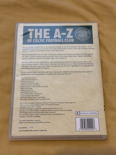 The A-Z Of Celtic Football Club (DVD, 2014) Region 2 - Picture 2 of 3