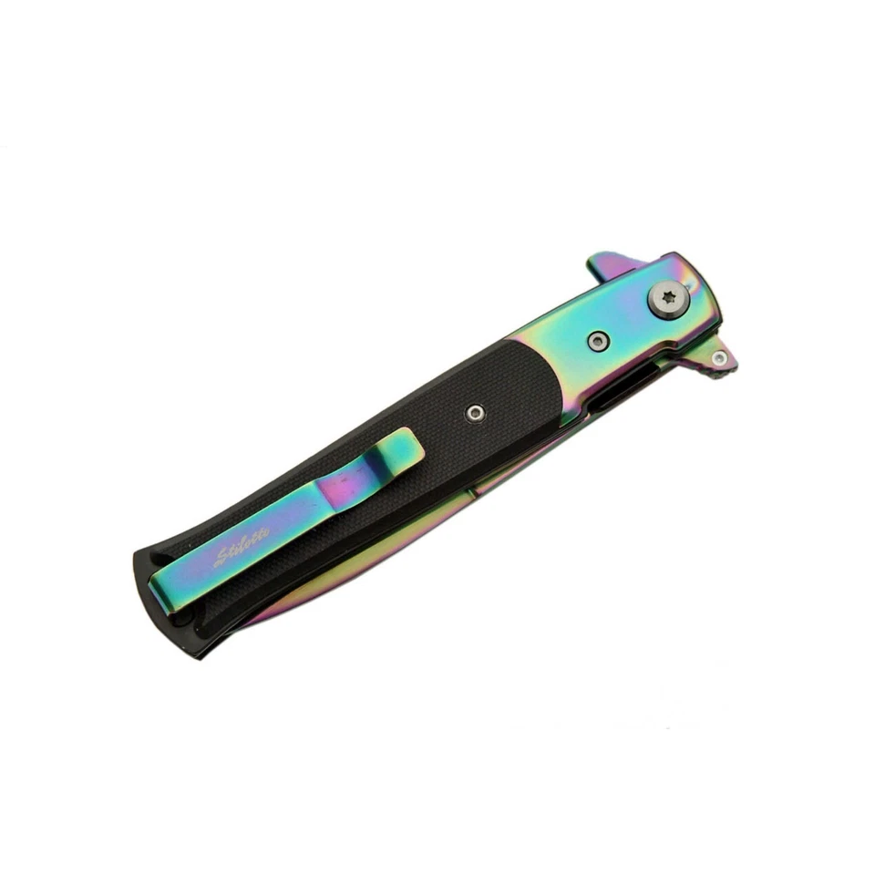 Cuchillo de inodoro FK 5" RB Stiletto Lock con hoja de acero inoxidable RB y mango negro Foto 2 de 4