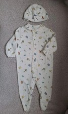 Carter's John Lennon Baby Sleepwear One Piece  Hat Cotton Animal Print 3-6M