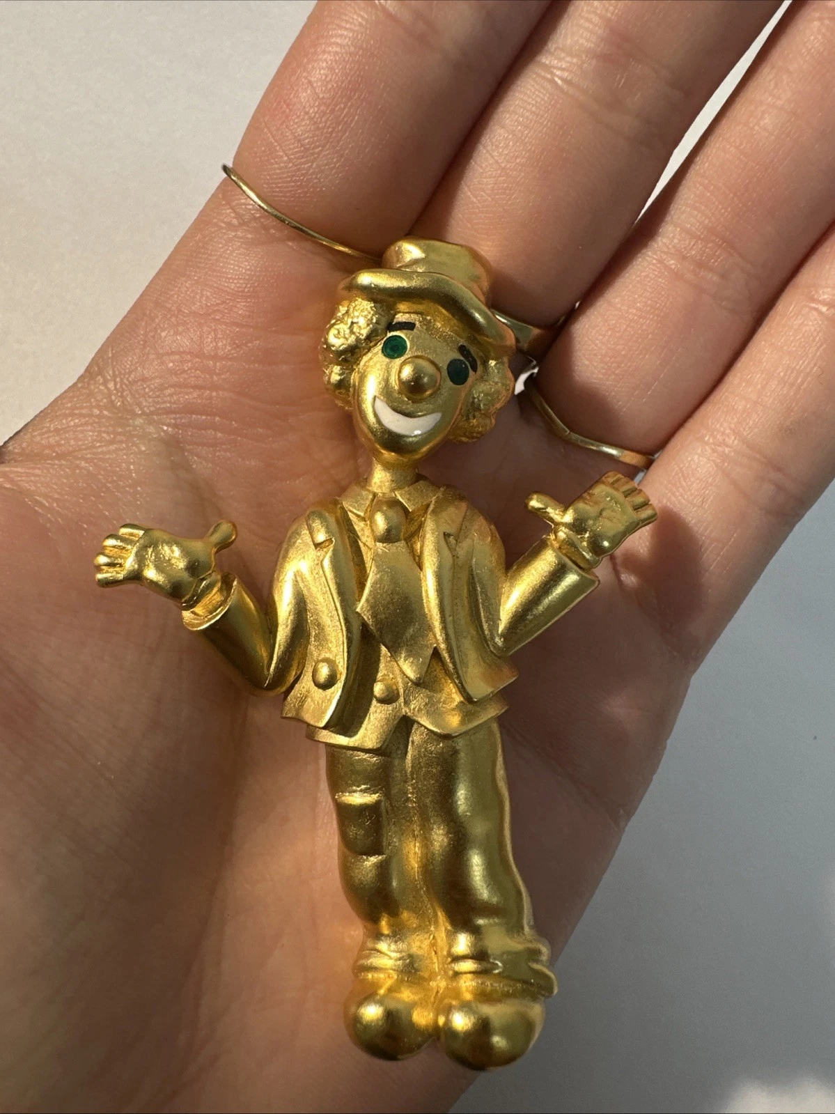 Broche Clown Doré Bijoux Fantaisie