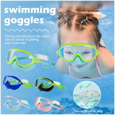 Swim Goggles with Nose Cover Wide Field Of View Diving Mask Anti-Fog
