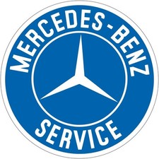 Mercedes Benz Automobile Service DEALER Style NEW METAL SIGN: 12" Dia. Round
