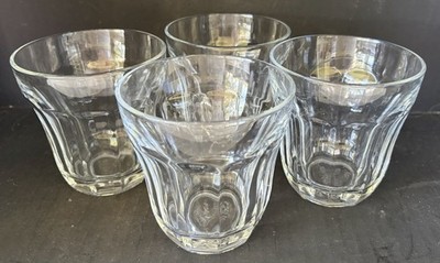 Vintage Paşabahçe Palaks 10oz Tumblers Set of 4 Paneled Turkey Old Fashion