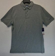 Ben Hogan Performance Short Sleeve Golf Shirt Polo Men's Small Grey With Stripes