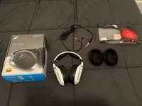 Cerakoted Sennheiser HD 600 Headphones - Stormtrooper White w/ ZMF PL Earpads