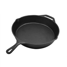 Toque 30cm Cast Iron Frying Pan Non Stick Steak Skillet Round BBQ Grill Cookware
