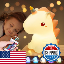 One Fire Unicorn Night Light For Kidscute Giftsremote 16 Colors Cute Night