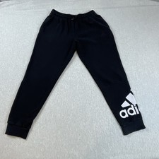 Adidas Sweatpants Men's Medium Essentials Fleece Tapered Cuff Logo GK8966 Gym