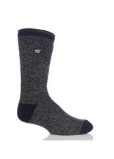 Heat Locker Men's Warmest Twist Crew Sock Men's 7-12 - Black/grey