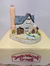 David Winter Cottages The Smithy w/ Box, Signed DW - English Village Coll., 1994