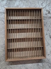 Napa Valley Box Co. Wood 100 Cassette Tape Wood Wall Storage Holder Rack Case