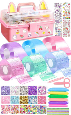 6 PCS Nano Tape Bubble Bubbles Kit for Kids with Box, Nano Tape Squishy Maker Ma