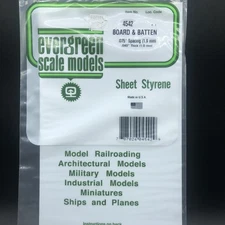 Evergreen Scale Models Styrene Board & Batten  #4542 USA Model Railroad