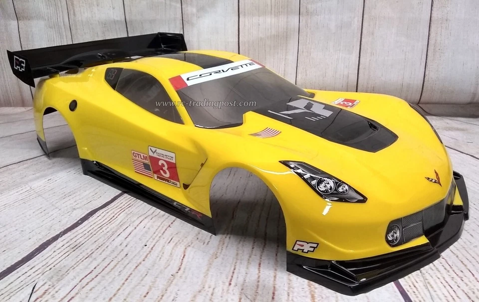 Chevrolet Corvette C7.R Custom Painted RC Body 1/8 (WB 14.17" 360mm) for GT2 - Image 3 of 4