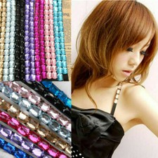 1 Pair Women Rhinestone Crystal Adjustable Elastic Shoulder Bra Strap Lingerie