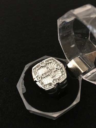 Ring Band Christian Cross Prayer Ring Size 7 Ring Anillo - Foto 9 di 12