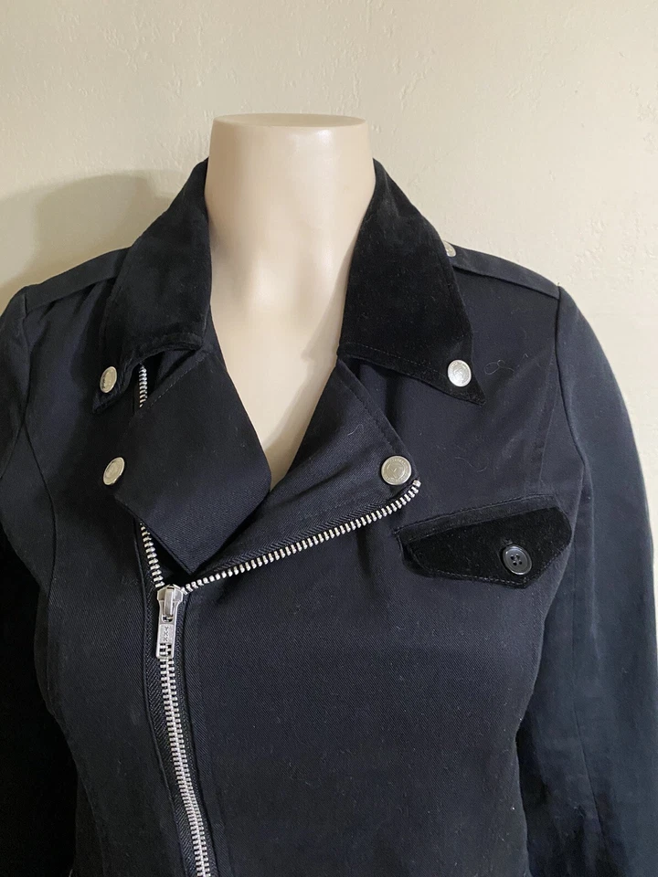 Hell Cat Punks Not Dead Original Black Jacket Long Sleeve Zip Up Ruffle Japan - Image 3 of 4