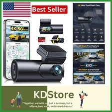 D600Pro 4K Dual Dash Camera - Reliable Parking Monitor with Super Night Vision