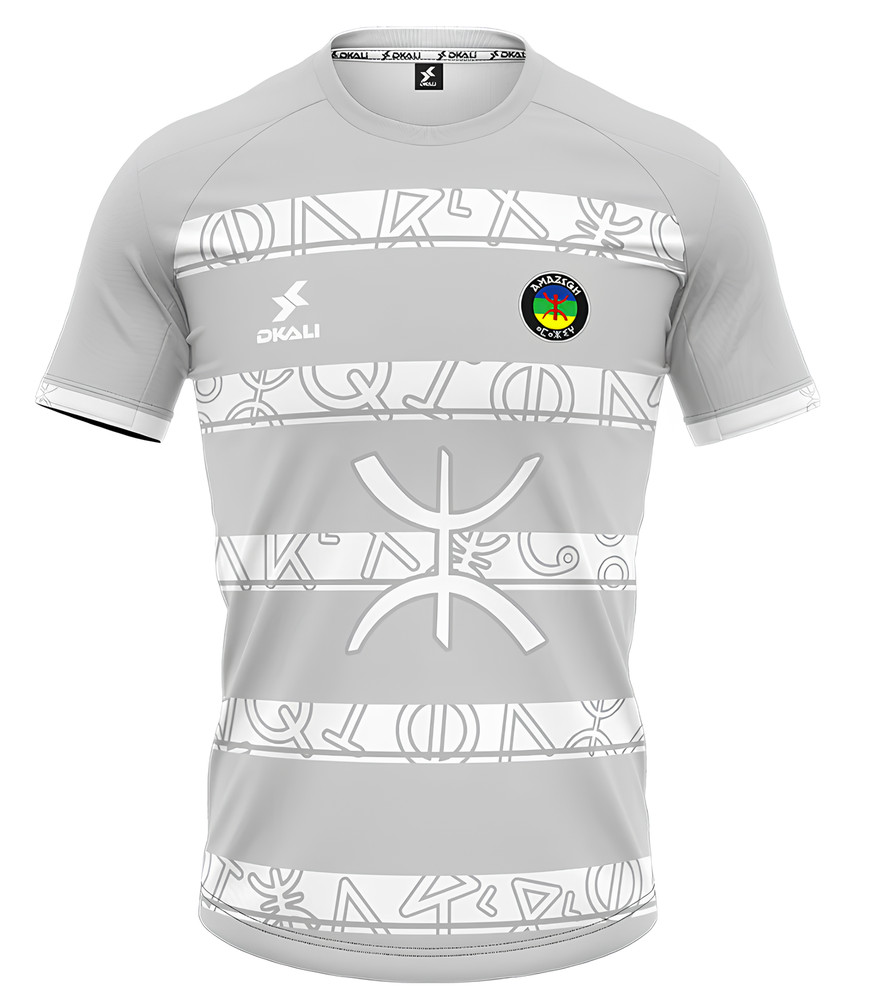 Maillot Amazigh 2025/2026 DKALI Officiel gris anti transpiration pour le sport