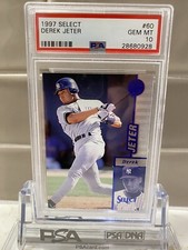 1997 SELECT #60 DEREK JETER BLUE PSA 10 GEM MINT
