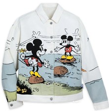 Disney Blue Parks Her Universe Mickey Minnie Comic Ladies' Denim Jacket Size 1x