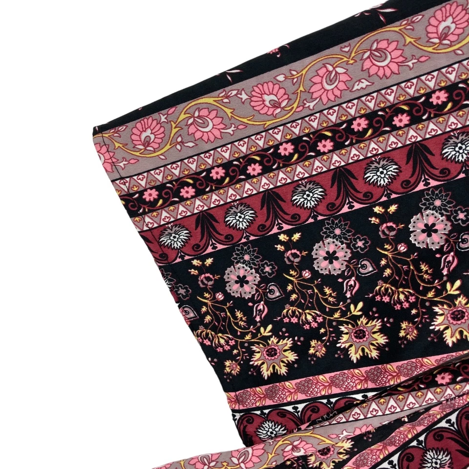 American Rag Cie Fit & Flare Dress Womens Small Multi Floral V Neck Button Front - Image 4 of 4