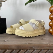 NEW IN BOX! Dr Martens VOSS Mono Chalk Yellow 💛 Sandals Size UK 4 EU 37 US 6