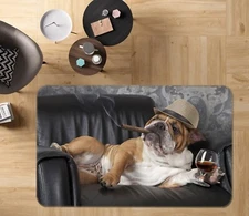 3D Happy Dog Life AHO181036 Animal Non Slip Rug Mat Elegant Photo Carpet Romy