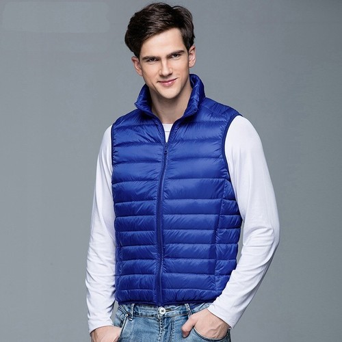 Men Coat White Duck Down Vest Portable 