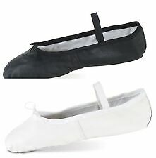 LEATHER Full Sole Ballet Shoes by Dance Class NIB - Black and White