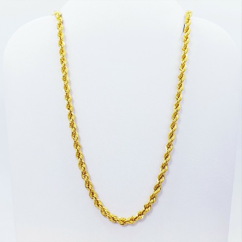 Genuine 22K Yellow Gold Rope Chain 
