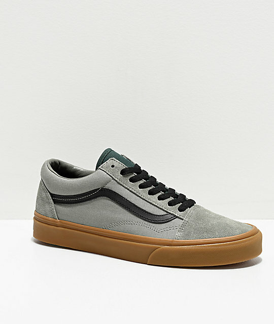 vans old skool green black