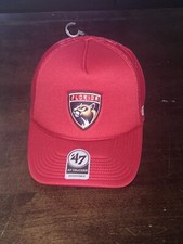 Florida Panthers Red NHL Hat 47' Brand Mesh Trucker Cap NEW NWT Hockey
