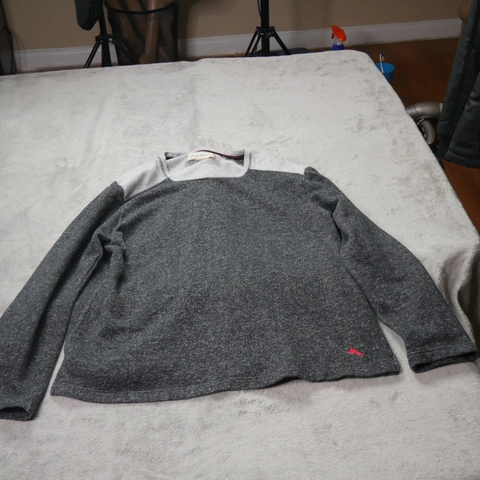 Tommy Bahama Lounge Ropa de Dormir Camisa Hombre’s 2XL Negro Gris Manga Larga 229901 Foto 2 de 4