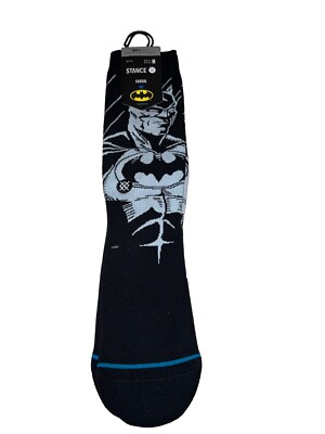 NWT STANCE The Batman Crew Height Socks Black & White Size Medium 6-8.5M/8-10W