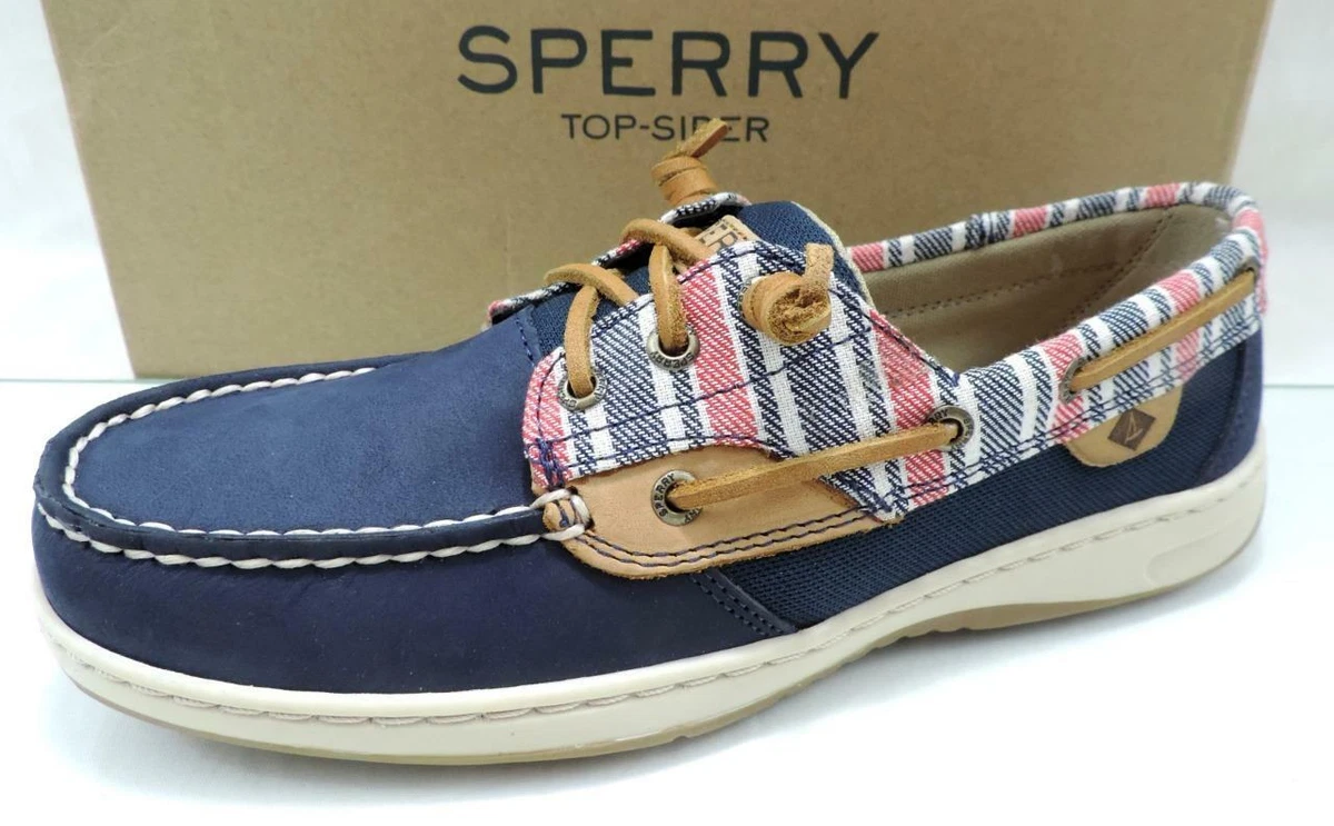 Sperry Top Sider Ivyfish Boat Shoes Leather Stripe Navy Size 7