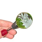 LS Arts Handblown Glass Wine Bottle Stopper 4 inches Long EUC
