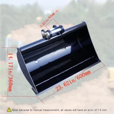 600mm Plain Flat Bucket Grading Attachment for Mini Excavator Manganese Steel US