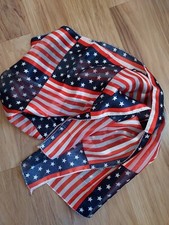 Patriotic Lightweight American Flag Striped USA Fashion Scarf Stars Stripes