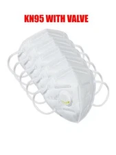 [50 PACK] KN95 SEALED Face Mask with Exhalation VALVE Safety Respirator