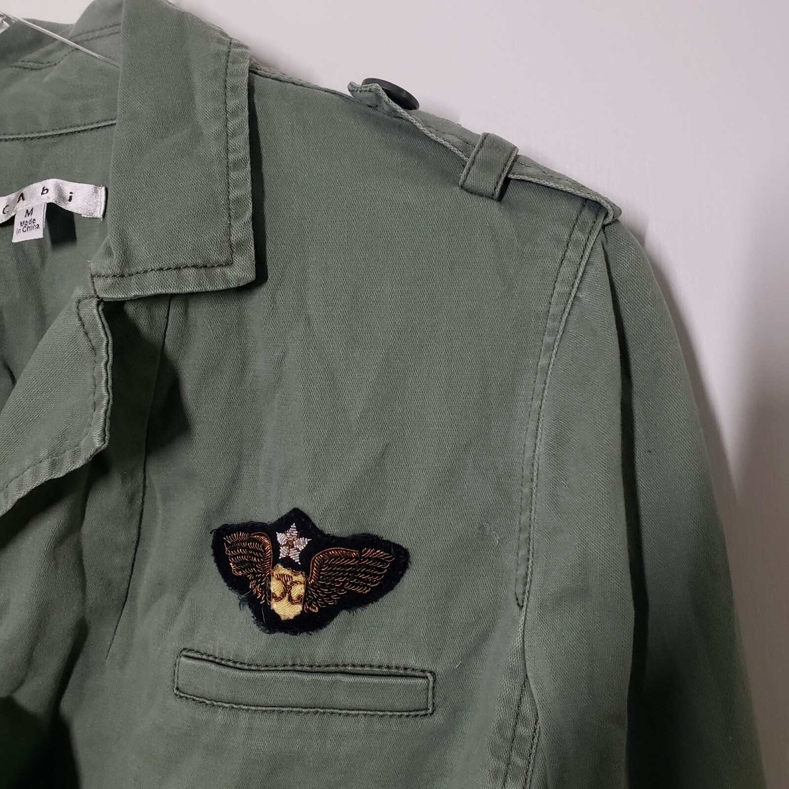 Cabi Sergeant Patch Military Jacket Double Breasted A… Gem