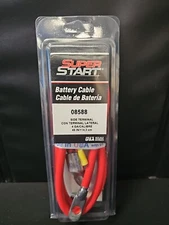 SUPER START POST TERMINAL STYLE BATTERY CABLE 45 INCH 4 GAUGE RED USA MADE NEW