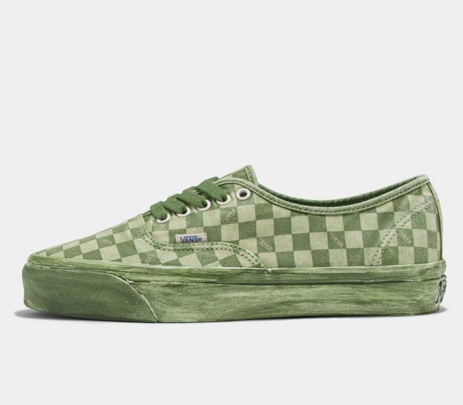 VANS Authentic 44 LX 2024 Dip Dye Checkerboard MEN'S SNEAKERS VN0007QZD6S GREEN