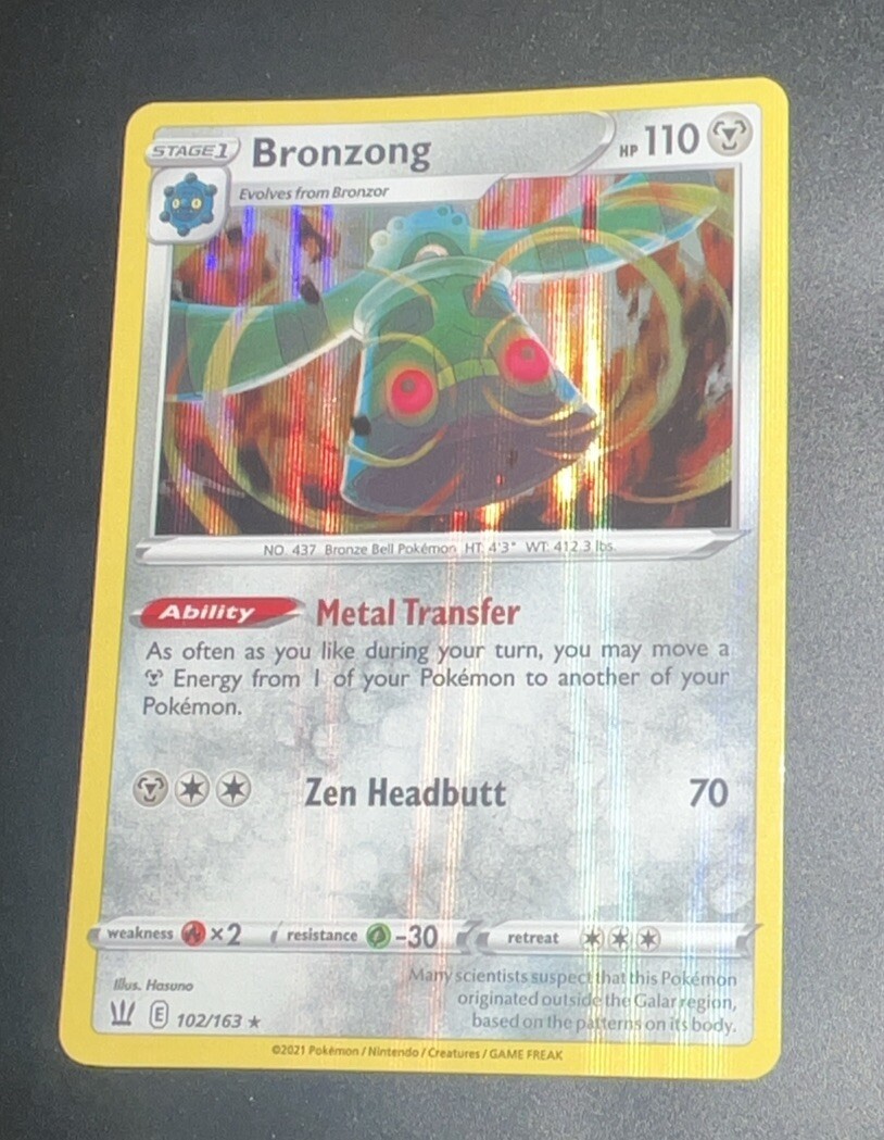 Bronzong 102/163 Holo Rare - 2021 Pokemon Battle Styles NM