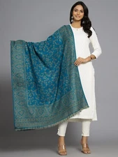 India Pashmina Scarf Shawl Wrap-Trendy Paisley Silk Cashmere Oversize Throw 80"