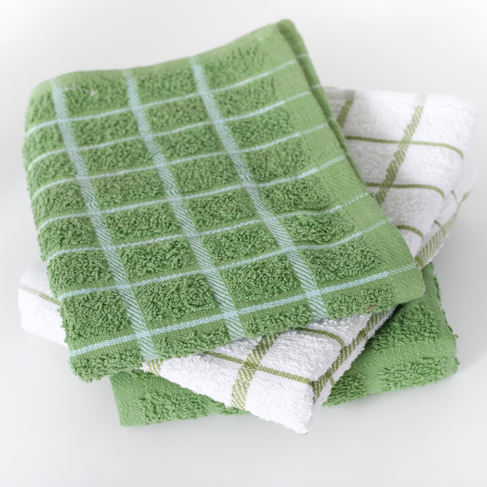 RITZ Terry Check Kitchen Towels 3-Pack | Absorbent & Durable Dish Towels