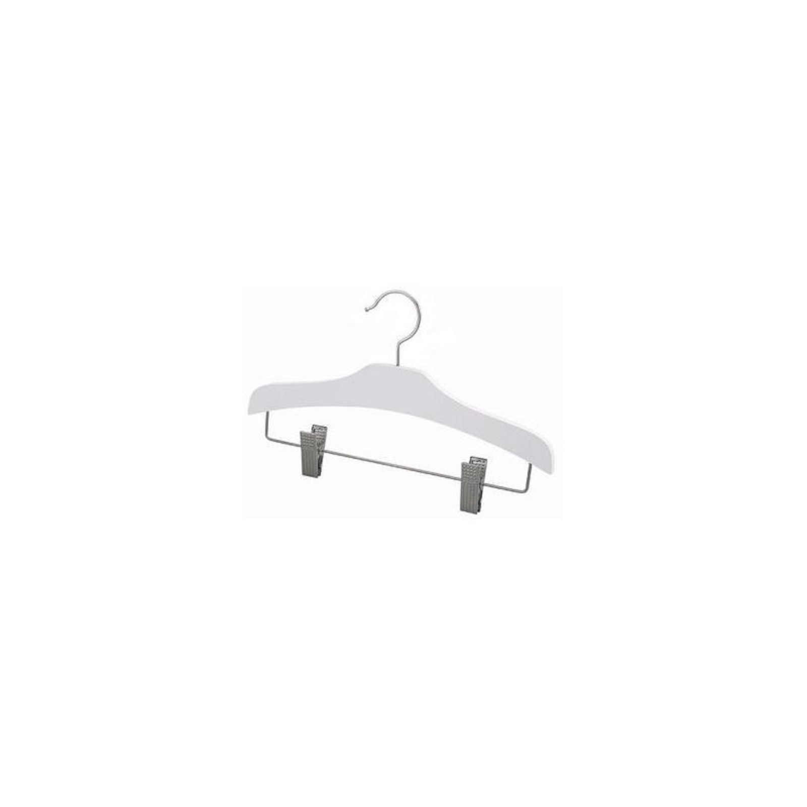Elegant White Wooden Kids Clothes Hangers 12 Inch Pack of 10-image